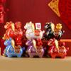 Resin Cute Pony Ornament Horse Mascot Horse Year Dolls Zodiac Horse Figurines  Home Decoration