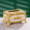 Light Luxury Tissue Box Holder Rose Pattern Tissue Dispenser Napkin Holder  Restaurants