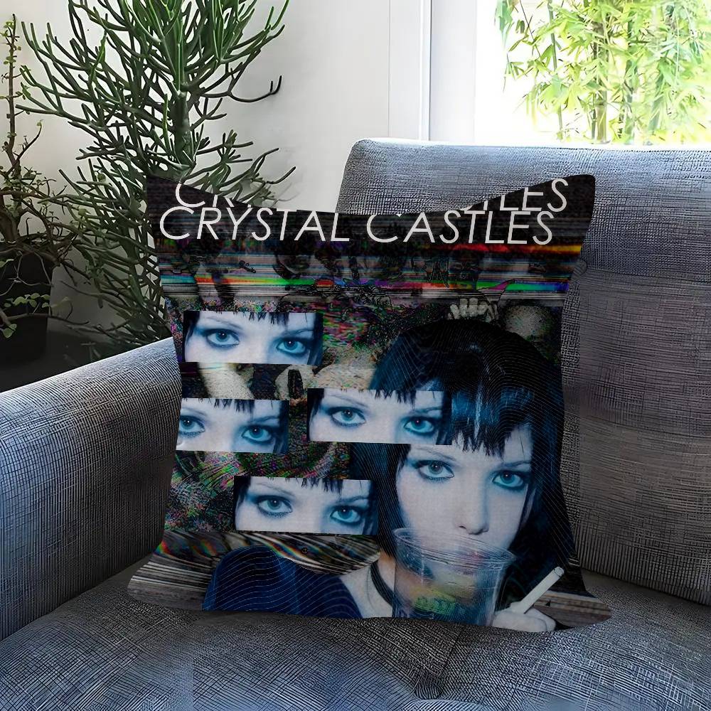 Anime Crystal Castles Band Pillow Anime Pillow Sofa Bed Head Pillow Cover Cushion Cover Fashion