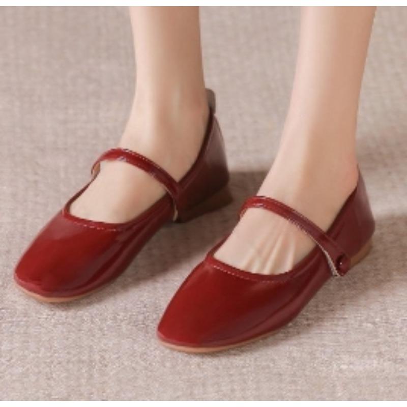 Модная весенняя новинка, женские туфли Мэри Джейн на плоской подошве с круглым носком, неглубокие, женские повседневные балетки, элегантные кожаные туфли, zapatos mujer
