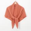 New Hot-selling Chiffon Crumpled Square Scarf, Solid Color Fashionable Pleated Shawl Bag Head Multi-purpose Yarn Scarf
