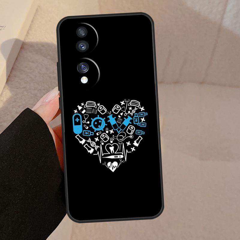 Nurse Medical Health Heart Case For Honor Magic 5 Pro 50 70 90 Lite Honor 8X 9X X9b X9a X8a X7a X6a X6 X7 X8 X9 Cover