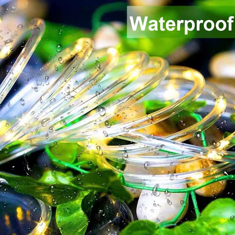 Солнечный светодиодный уличный светильник для труб, веревка, двор, забор, ограждение, декоративный свет, сад, клумба, ландшафтное освещение, наружный балкон, атмосферный свет