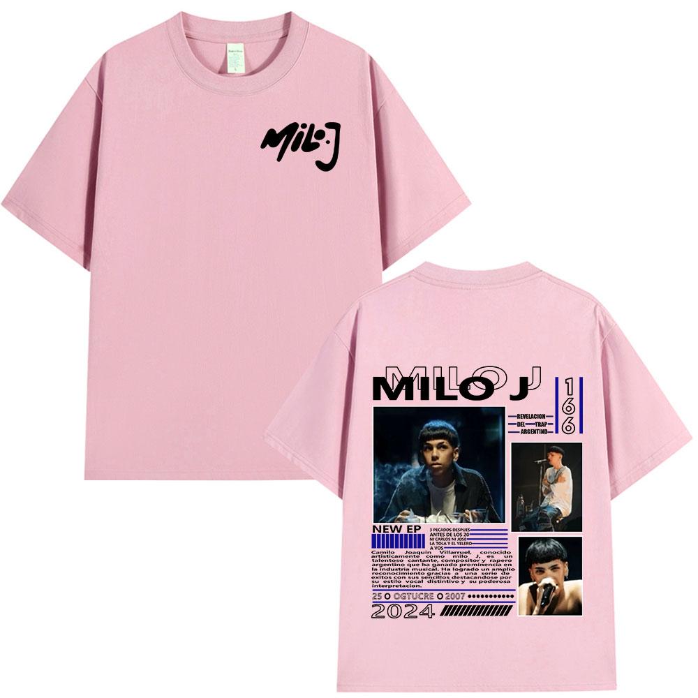 Rapper Milo J 166 Album Merch T Shirts Unisex Women Clothing Fashion Hip Hop Tshirt Cotton Casual Short Sleeve Tshirts Streetwear
