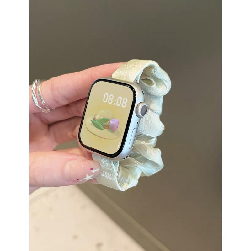 Для Apple Watch 8 9 10 Ремешок для Apple Watch iwatch 11 SE Чувство Французский Жемчужный Повязка-ремешок