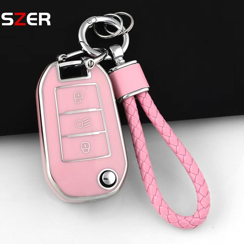 Новый ТПУ Чехол для Автомобильного Ключа Для Peugeot 208 308 408 508 2008 3008 4008 5008 Для Citroen C3 C4 Cactus C6 C8 Защитный Брелок