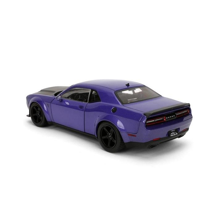 Kyosho Jada Toys РОЗОВЫЕ СЛИПЫ 1/18 Dodge Challenger SRT Demon Фиолетовый JADA36473