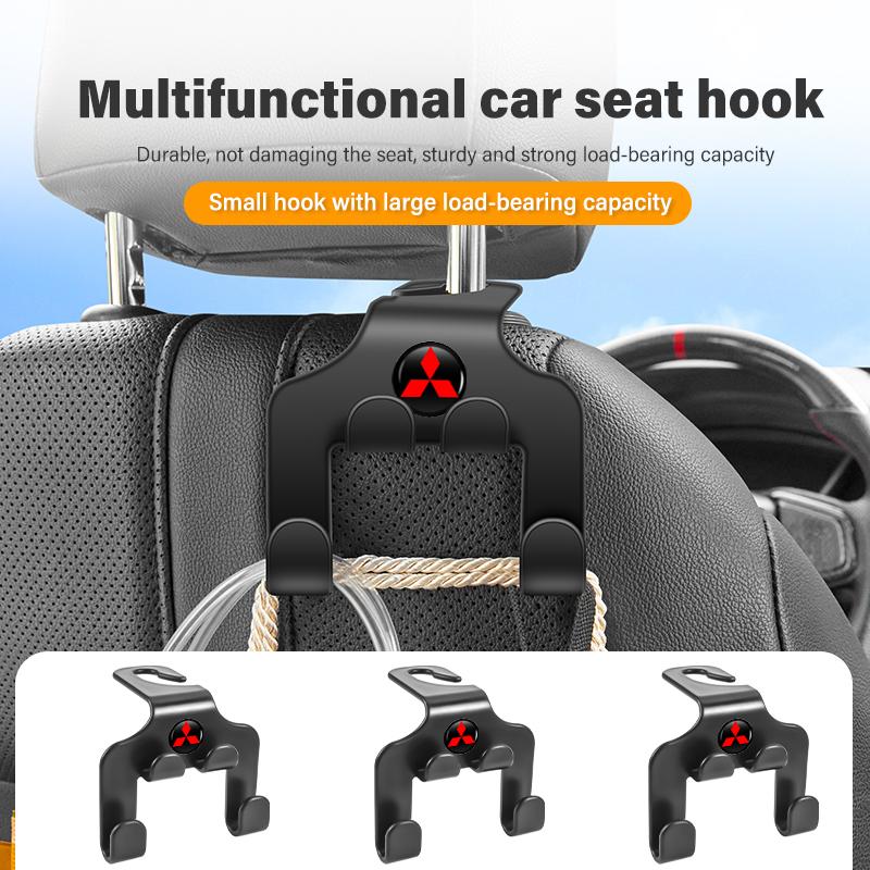 For Mitsubishi Car Universal Seat Hooks Multifunctional Phone Storage Holder Outlander Pajero Sport Lancer EX ASX L200 Eclipse