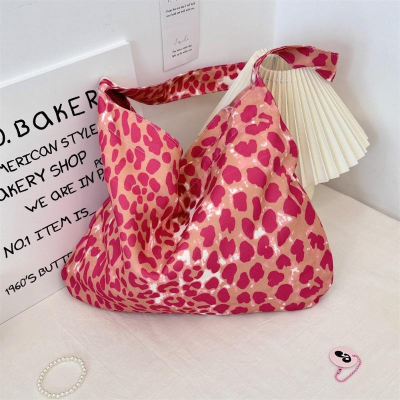2 модных рюкзака большой вместимости женская новая простая парусиновая сумка с леопардовым принтом на одно плечо через плечо подмышку