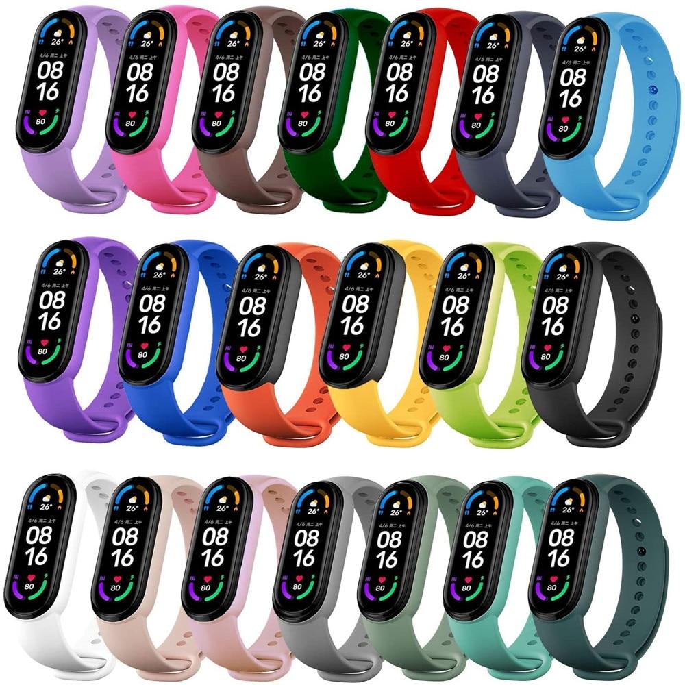 Silicone Strap for Xiaomi Smart Band 8 7 6 5 4 3 NFC Bracelet Replacement Wristband Miband8 Correa Mi Band 3 4 5 6 7 8 Sport Watchband Accessories