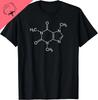 Caffeine Molecule Coffee Lovers T-Shirt T-Shirt Cotton Men Women Clothes Tops Graphic T Shirts Unisex Summer Soft T Shirt