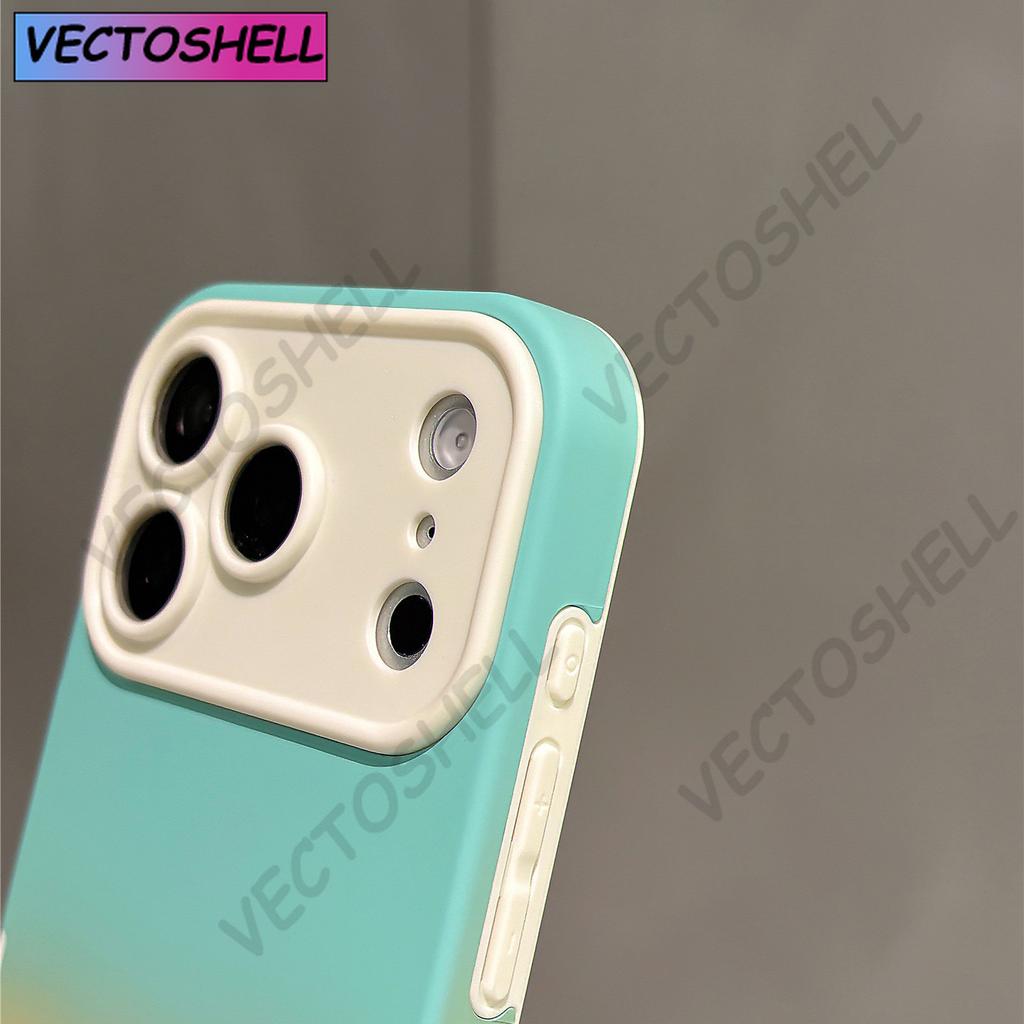 Матовый защитный чехол с градиентом для камеры для iPhone 17 16 15 14 13 Pro Max, 2-в-1, большое окно, противоударный бампер, чехол для телефона