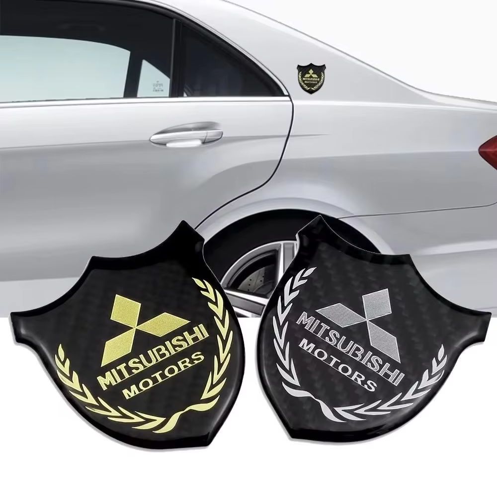 Metal Shield Badge Car Sticker Rear Side Body Emblem for Mitsubishi Outlander Lancer 9 10 ASX Eclipse Pajero L200 Accessories