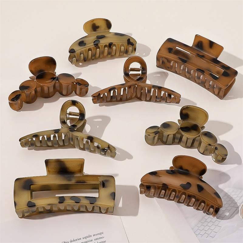 Винтажная заколка для волос женская заколка-краб элегантная леопардовая геометрическая заколка для волос аксессуары для волос заколка-краб для волос заколки для волос для девочек