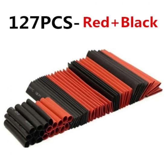 127 Pcs Heat Shrink Sleeving Tube Tube Assortment Kit Electrical Connection Electrical Wire Wrap Cable Waterproof Shrinkage 2:1