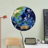 Earth Wall Lamp Remote Control Color Changing Dimmable Frameless Modern Living Room Bedside Nursery LED Decoration Light Birthday Gift