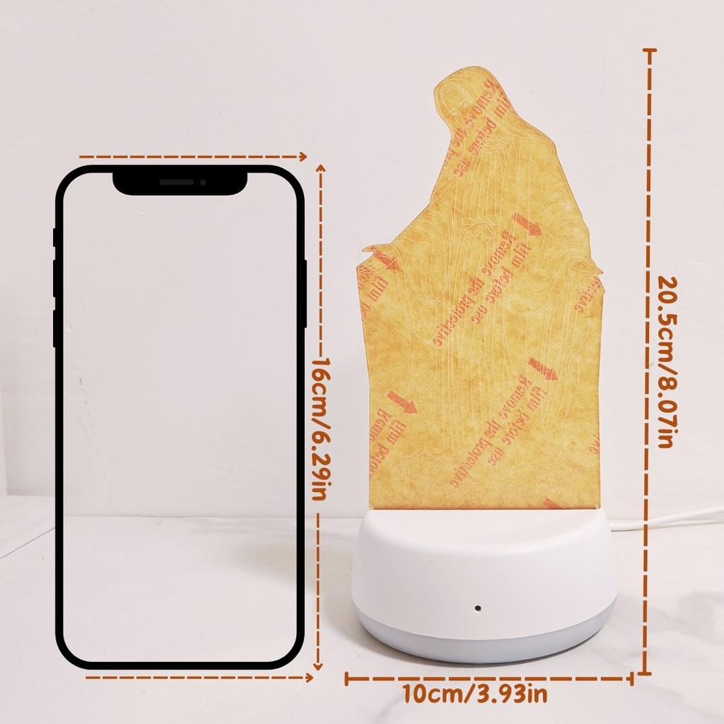 3D даосский светодиодный ночник, питание от USB, прикроватный светильник для украшения спальни и рабочего стола, подарочный светильник на Рамадан или праздники