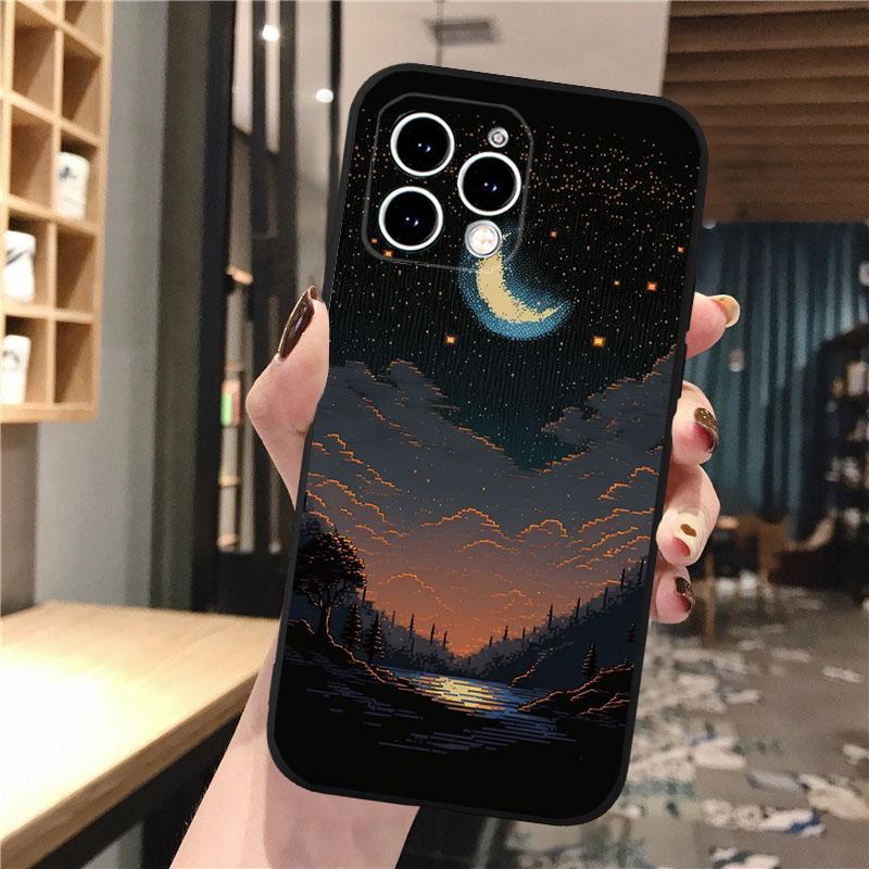 Чехол для телефона со звездным лунным облаком для iPhone Samsung Galaxy Redmi Xiaomi Oppo OnePlus Note SA 7 8 9 10 11 12 13 14 20 21 22 23 53 54 Pro Max Plus Ultra