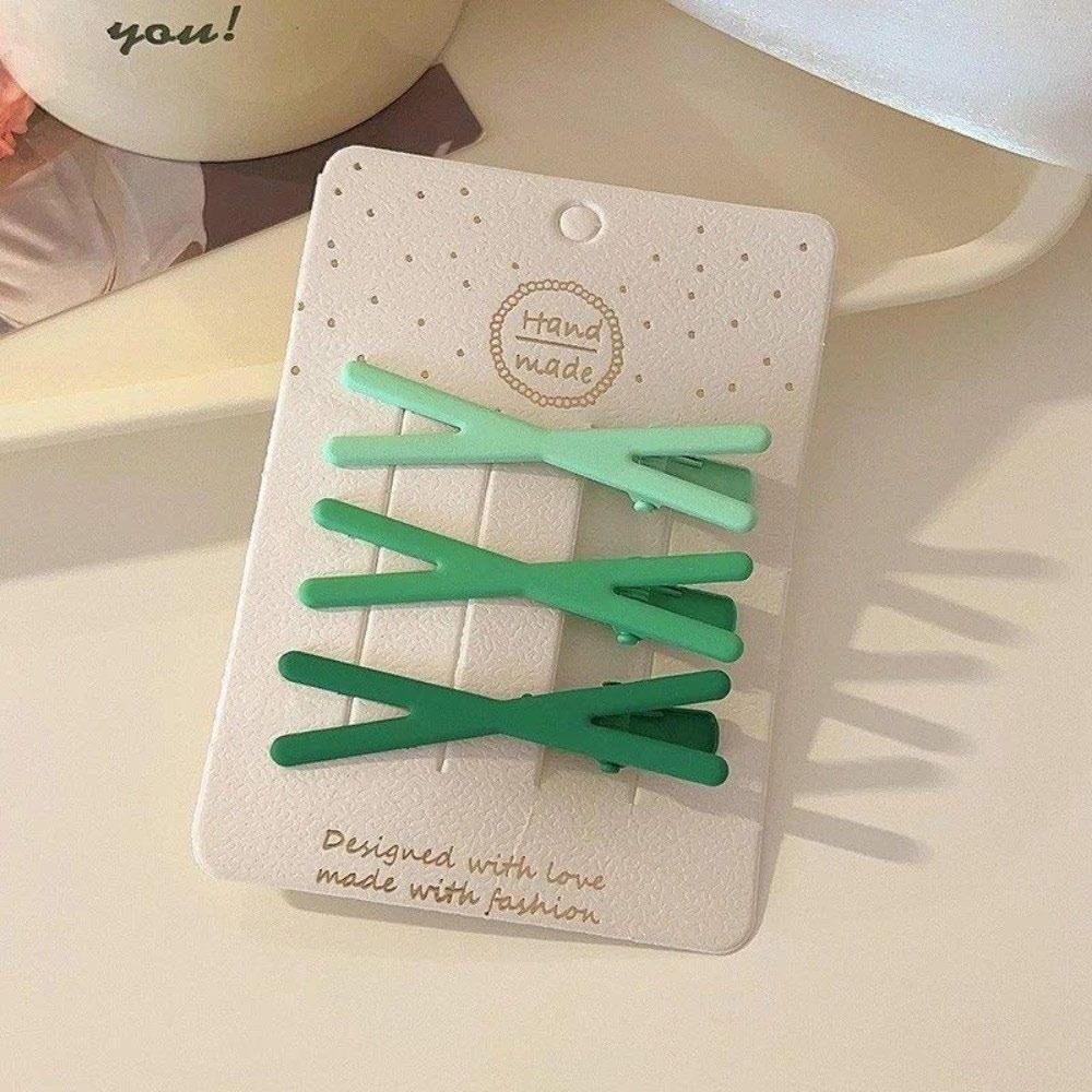 3Pc/Set Gradient Color Hair Clips Geometry Bang Clip Fashion Duck Beak Clip Hair Styling