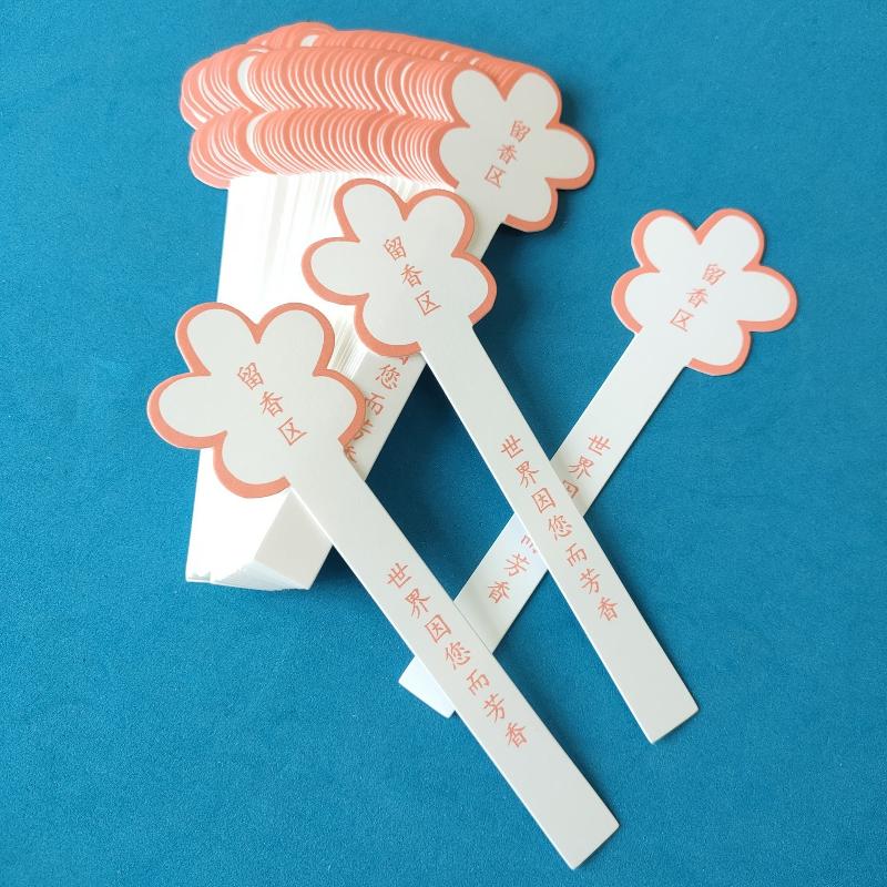 Perfume Test Strips 10 Sheets Floral Shaped Thickened Absorbent Scent Testing Papers with Blank Writing Area for Daily Perfume Test