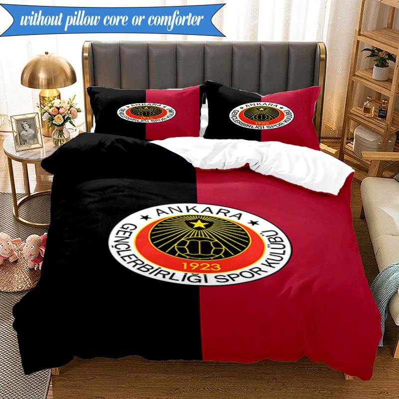 3PCS Genkelbigli Club Sports Bedding Set 2D Printing (Includes 1 Duvet Cover + 2 Pillowcases Coreless), Bedroom decor,Fan gift