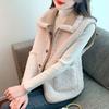 Versatile Women's Lamb Fleece Vest Coat with Two Sides To Wear for Autumn and Winter