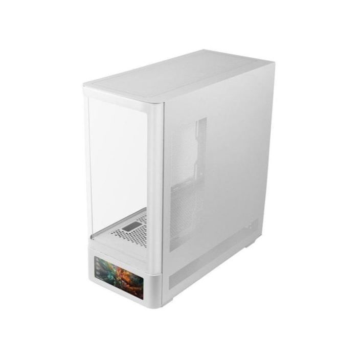 Boîtier PC - MARS GAMING - MC-LCDPRO - ATX - Blanc - Écran IPS LCD 7.2" - Verre trempé