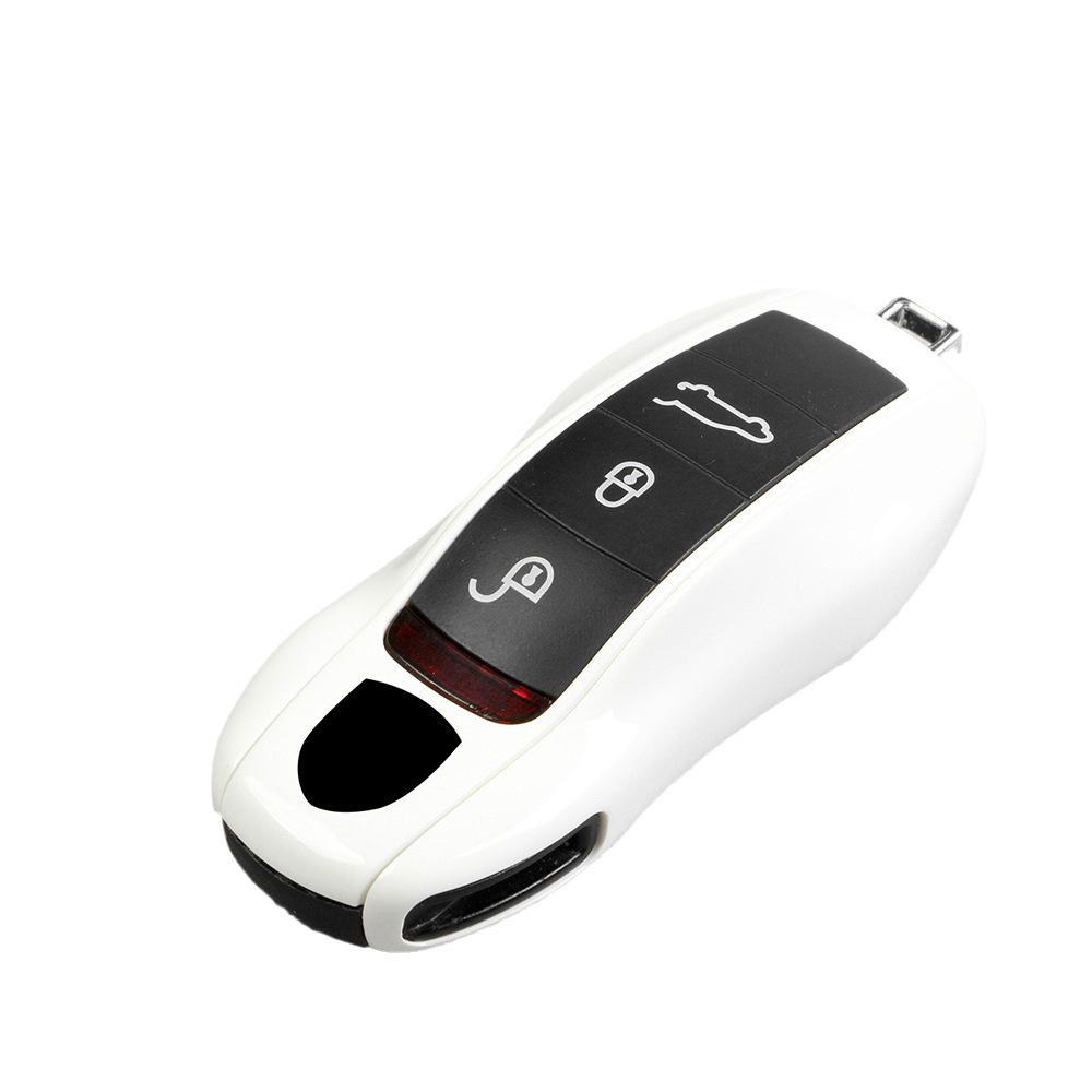 Fits Porsche Key Shell: New Cayenne, Macan, Panamera, 718, Taycan - Ice Raspberry Pink Matte Gray Solid Color