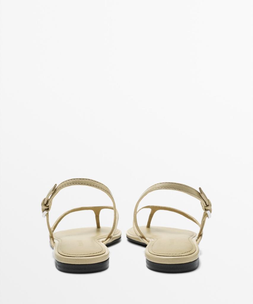 Кожаные сандалии на плоской подошве Massimo Dutti