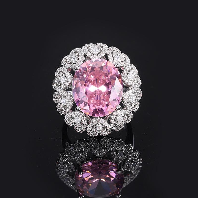 Комплект ювелирных изделий Рубиновое ожерелье Женский комплект Love Бриллиантовое кольцо Женские ювелирные изделия