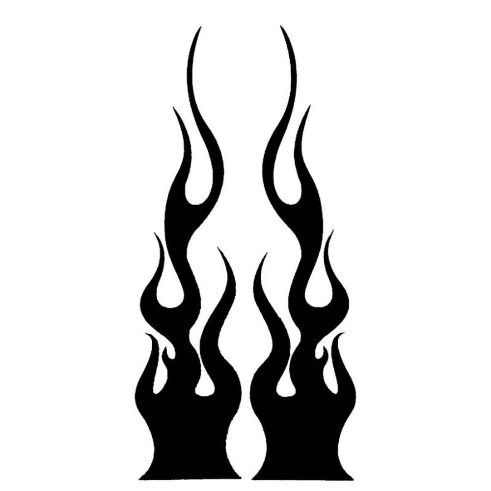 Flame Exterior Accessories Scratch Sticker Marks Headlight Decal Creative Car Sticker Waterproof