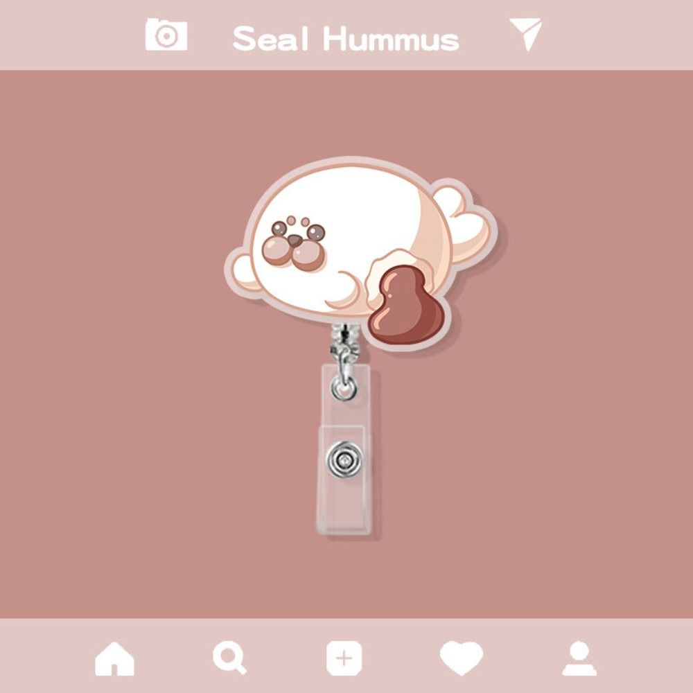 Cartoon Animal Cartoon Retractable Badge Reel Dumplings Cute Bunny ID Holder Hospital Supplies