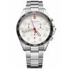 VICTORINOX FIELDFORCE CHRONO Wristwatch, Stainless Steel Case (316L), White Dial, Stainless Steel Bracelet, 241856