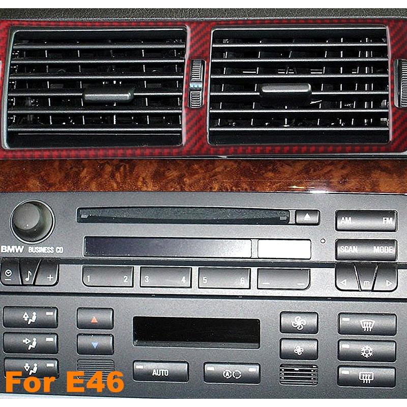 Для BMW 3 серии E46 аксессуары из углеродного волокна стиль салона автомобиля авто кондиционер кондиционер вентиляционная розетка декоративная рамка наклейка
