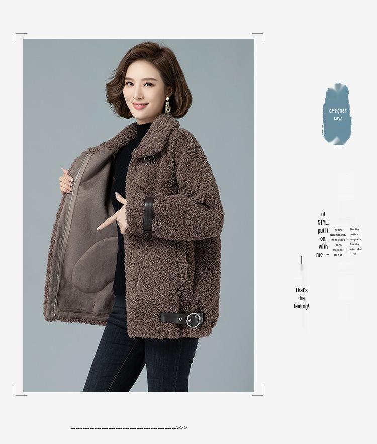 Стильная женская дубленка 2024 года - Универсальная куртка из овчины для осени и зимы