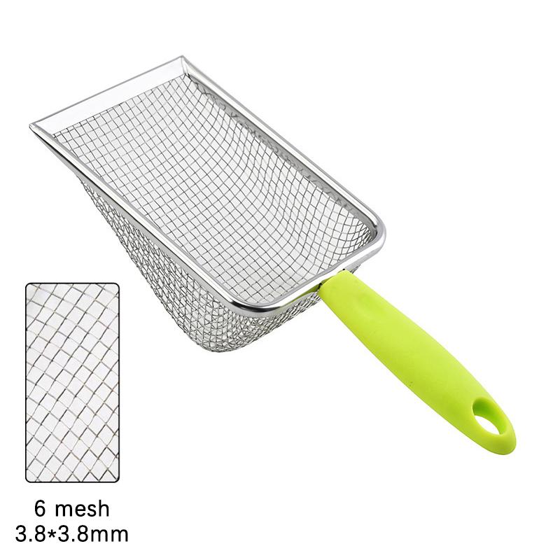 Инструменты для чистки домашних животных Лопата из нержавеющей стали для фекалий Сетка для кошачьего туалета Лопата для рептилий Лопата для ящериц Сетка для фекалий Ложка