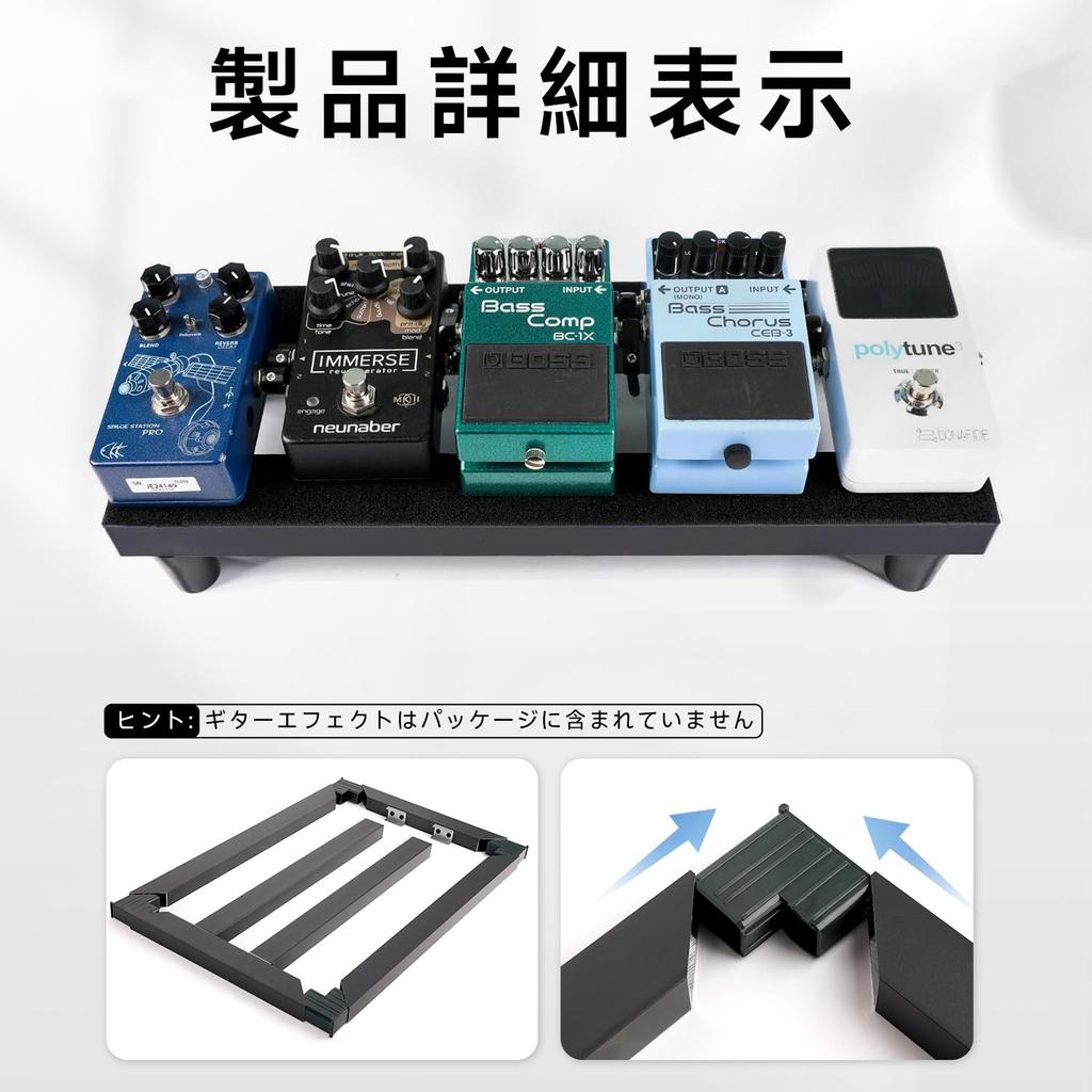 GHOSTFIRE Guitar Effects Pedal Aluminum Velcro with Carrying S Series Ultra-Lightweight Board, Alloy, Closure, Bag, SPL-01