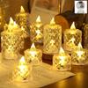1pc Battery-Powered LED Crystal Flameless Tea Candle Light for Parties, Home Decor,Christmas Decorations
