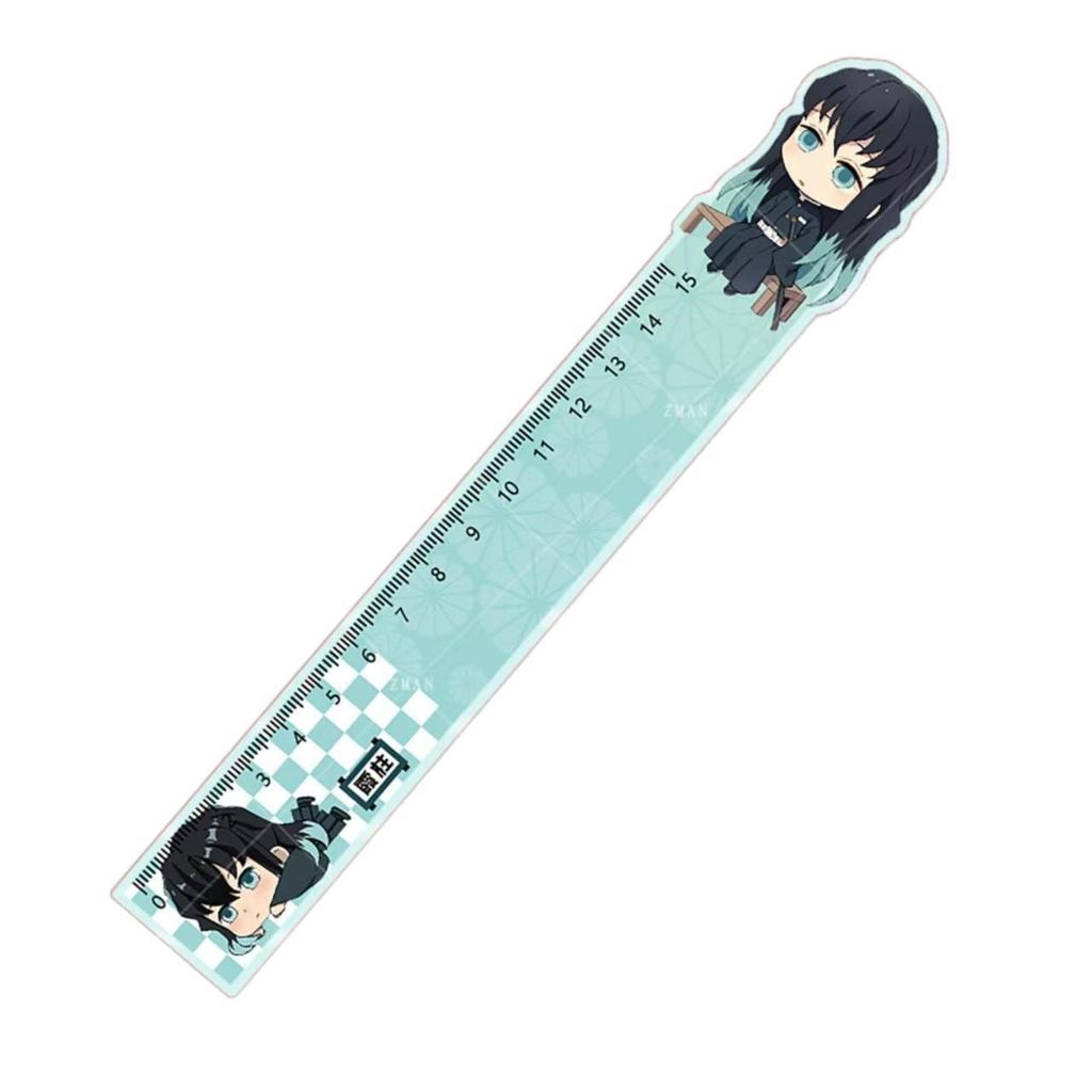 Demon Slayer Ruler Student Stationery Drawing Measuring Butterfly Tokito Muichiro Ruler Gift for Best Friend