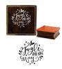 Printtoo Jingle All The Way Word Design Diary Card Square Wooden Rubber Stamp-2 x 2