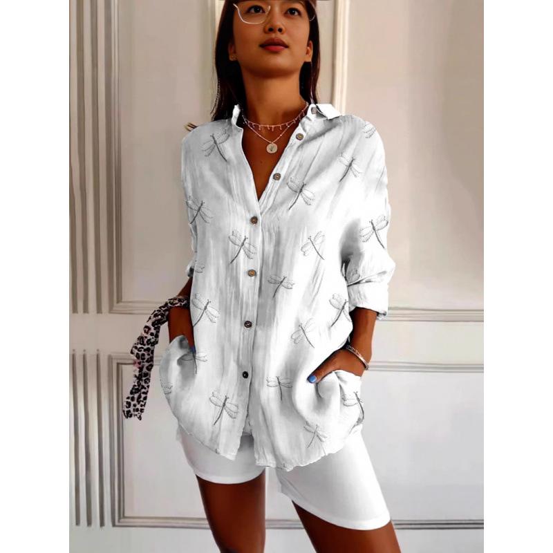 Женская длинная рубашка с 3D абстрактным узором и спущенной линией плеча