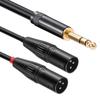 Luxferre TRS To XLR Converter, 6.35mm TRS To XLR Male X2 TRS To 2 XLR TRS Phone Cable, 1.5m Dual XLR Male To XLR Cable, XLR To 6.3mm Converter,