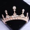 Bride's New Golden Big Crown Wedding Hair Accessories Wedding Dress Accessories European Handmade Headwear Crown