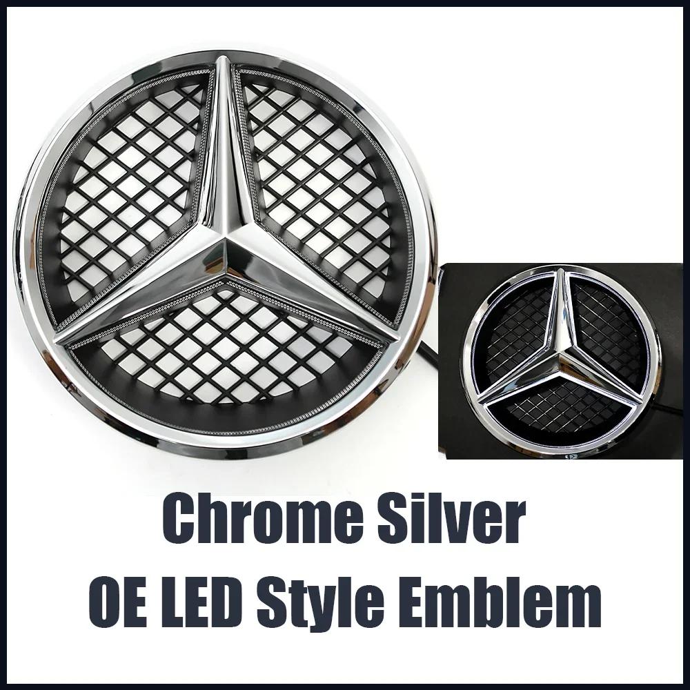 2025 Hot Car Sticker Silver And Black OE Style For Mercedes Benz C-Class W204 2008-2014 C180 C200 C230 C250 C280 C300 C350 Fron