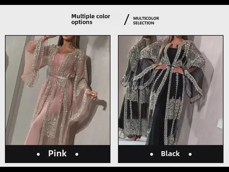 2025 Европейское и Американское Сексуальное Платье-Шаль Из Двух Частей Вечернее Платье Для Женщин