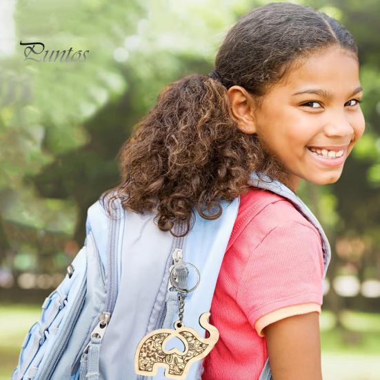 Деревянный брелок в виде слона для сестричества, женский брелок в виде слона для племени, рюкзак, сумочка, подвесное украшение, кулон, подарок на день дружбы