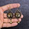 Серьги-обертки из натуральной фруктовой яшмы с медной проволокой 3,55 дюйма b0S92