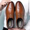 2024 Mens Wingtip Oxford Shoes Genuine Calfskin Leather Brogue Dress Shoes Classic Business Formal Shoes Man