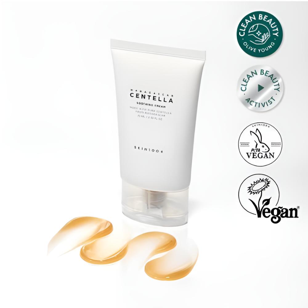 Skin1004 Успокаивающий крем Madagascar Centella 75 мл – Увлажняющий и успокаивающий увлажняющий крем, Снятие покраснений и балансирующий pH Ежедневный крем