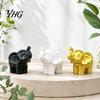 Luck Symbols for Good Fortune Mini Resin Elephant Figurine, Statue Tabletop Decor, Minimalist Room Decor Accessories Small Ornament Home Office Shelf,